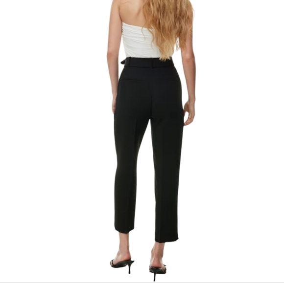 Aritzia Wilfred Tie Front Pants Women's 8 Black - Picture 1 of 9